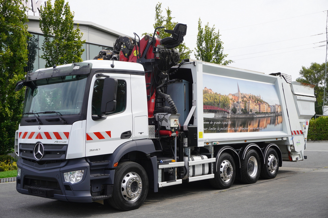 MERCEDES-BENZ Antos 3240 8x2 / Tajfun 5T crane / Farid Industries garbage truck/ 3 steered axles - Atkritumu vedējs: foto 3 MERCEDES-BENZ Antos 3240 8x2 / Tajfun 5T crane / Farid Industries garbage truck/ 3 steered axles - Atkritumu vedējs: foto 3