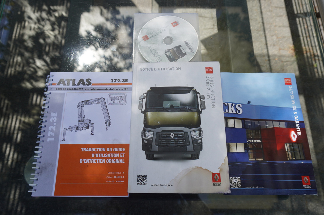 Bortu kravas automašīna/ Platforma, Kravas auto ar manipulatoru RENAULT C380 Comfort 6x4 / Atlas 6.1 T crane / range 12.3 m: foto 20