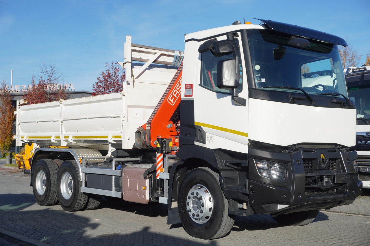 RENAULT C380 E6 6×4 / HDS Fassi F135 2700 MTH / Range 8 m / 5.6 t lifting capacity / 3-side tipper / Bortmatic - Kravas auto ar manipulatoru: foto 2 RENAULT C380 E6 6×4 / HDS Fassi F135 2700 MTH / Range 8 m / 5.6 t lifting capacity / 3-side tipper / Bortmatic - Kravas auto ar manipulatoru: foto 2