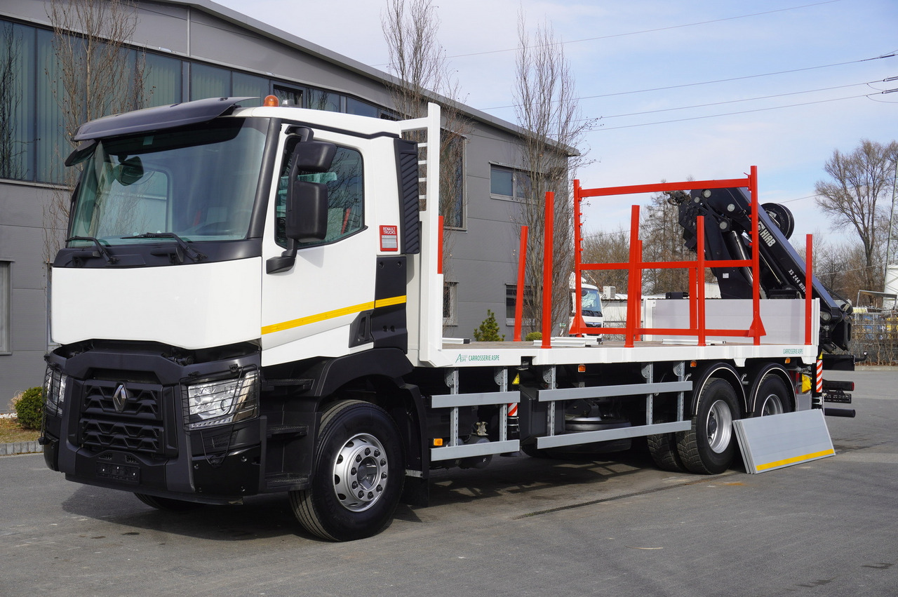 RENAULT C430 / HIAB 244 EP-5 HIDUO crane 8400 kg 15 m / Platform with stanchions - Kravas auto ar manipulatoru: foto 4 RENAULT C430 / HIAB 244 EP-5 HIDUO crane 8400 kg 15 m / Platform with stanchions - Kravas auto ar manipulatoru: foto 4