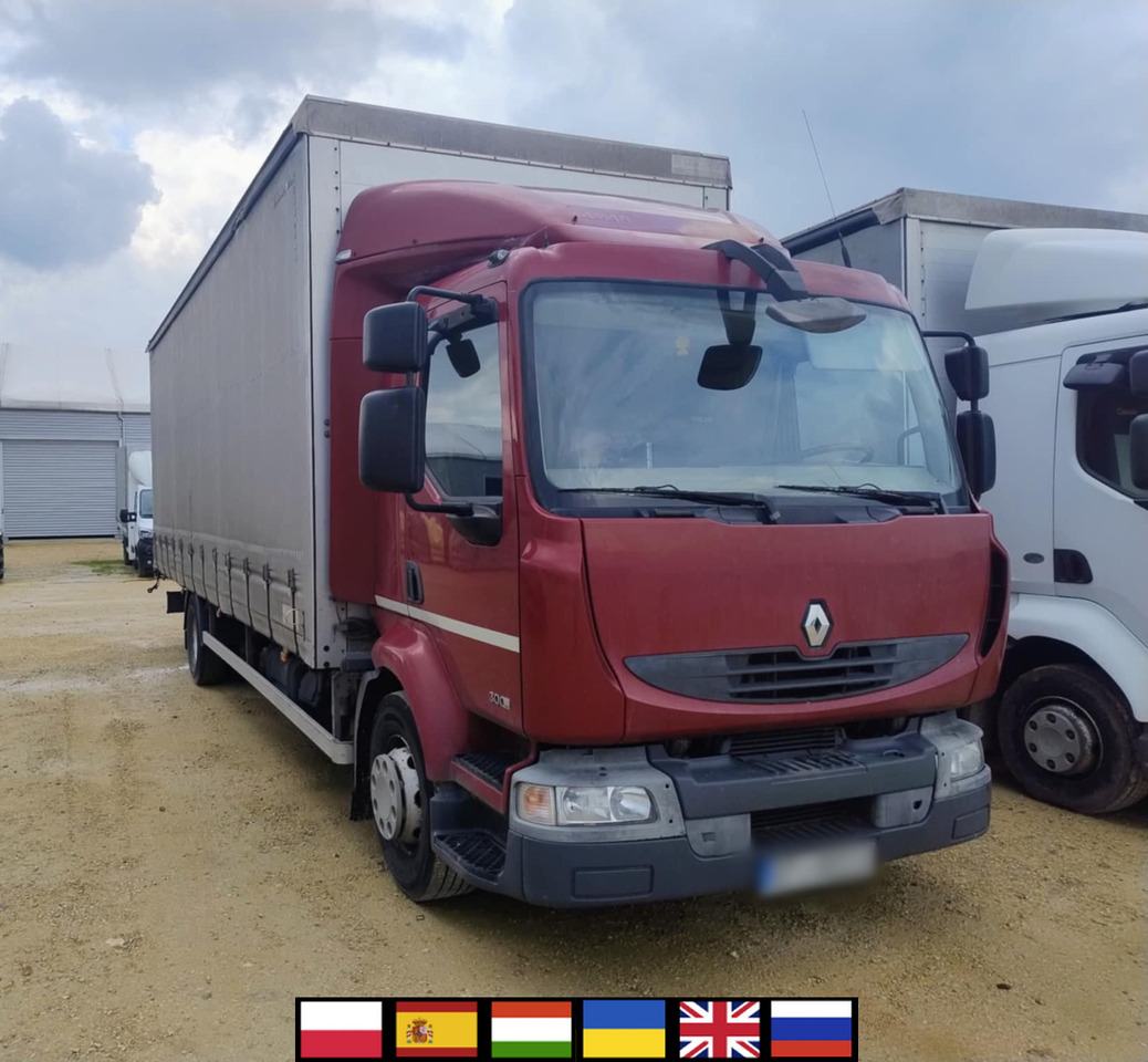 RENAULT Midlum 300 / Curtain 18 EPAL / Sleeping cab - Kravas automašīna ar tentu: foto 1 RENAULT Midlum 300 / Curtain 18 EPAL / Sleeping cab - Kravas automašīna ar tentu: foto 1