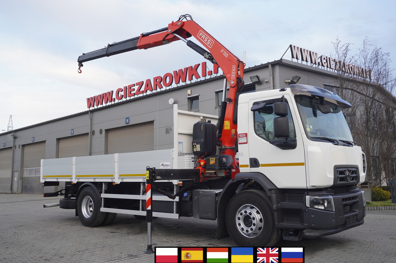 Renault C320 P4x2 E6 / Fassi 5.6 t / Range 8 m / Platform 15 EPAL - Bortu kravas automašīna/ Platforma, Kravas auto ar manipulatoru: foto 1 Renault C320 P4x2 E6 / Fassi 5.6 t / Range 8 m / Platform 15 EPAL - Bortu kravas automašīna/ Platforma, Kravas auto ar manipulatoru: foto 1