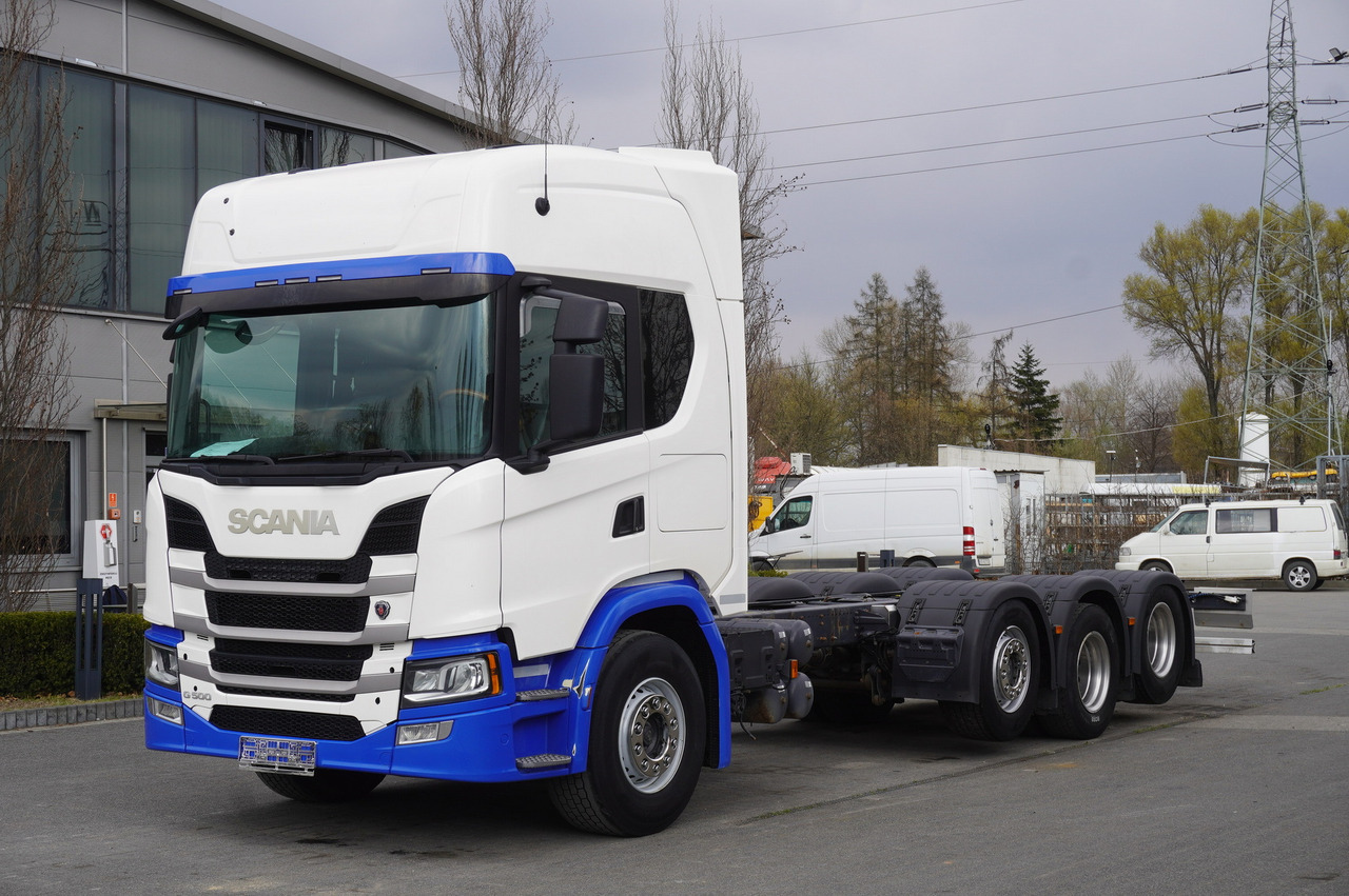 SCANIA G500 8x2 / 2nd axis steered / Chassis 8.35 m / 2021 - Šasija kravas automašīna: foto 1 SCANIA G500 8x2 / 2nd axis steered / Chassis 8.35 m / 2021 - Šasija kravas automašīna: foto 1