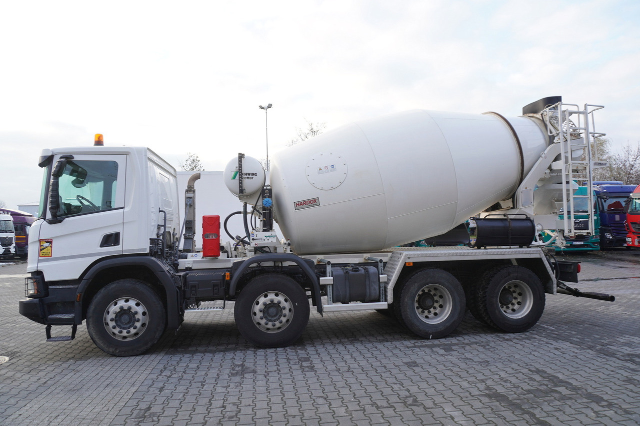 SCANIA P410 XT 8x4 / 80 tho. km!!! / SCHWING-STATTER AM 9 FHC 9 m3 concrete mixer - Betonvedējs: foto 3 SCANIA P410 XT 8x4 / 80 tho. km!!! / SCHWING-STATTER AM 9 FHC 9 m3 concrete mixer - Betonvedējs: foto 3