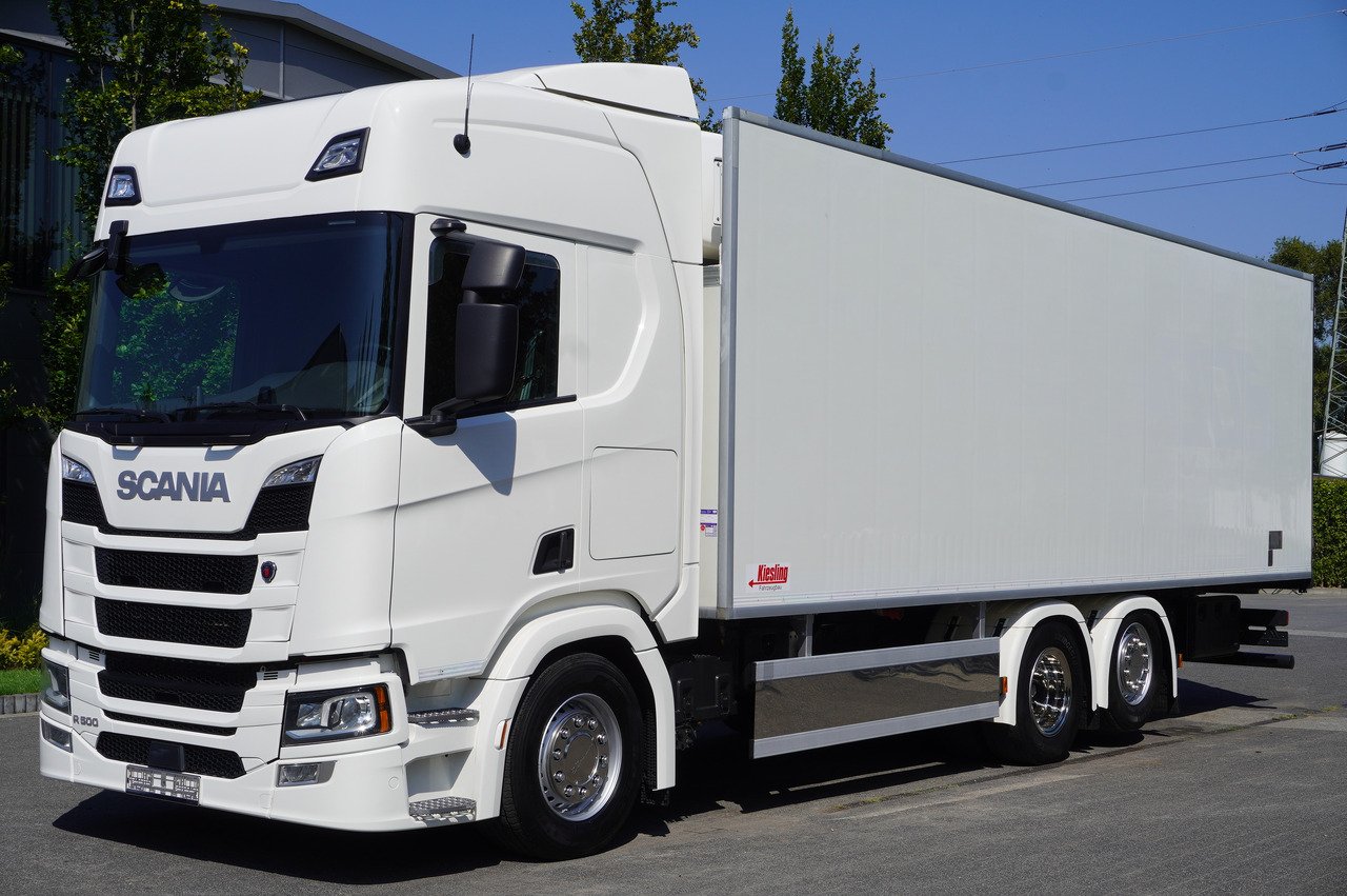 SCANIA R500 Hook-Up Refrigerated Truck KIESLING 20 EPAL / Carrier Supra 1250 Silent - Kravas automašīna refrižerators: foto 1 SCANIA R500 Hook-Up Refrigerated Truck KIESLING 20 EPAL / Carrier Supra 1250 Silent - Kravas automašīna refrižerators: foto 1