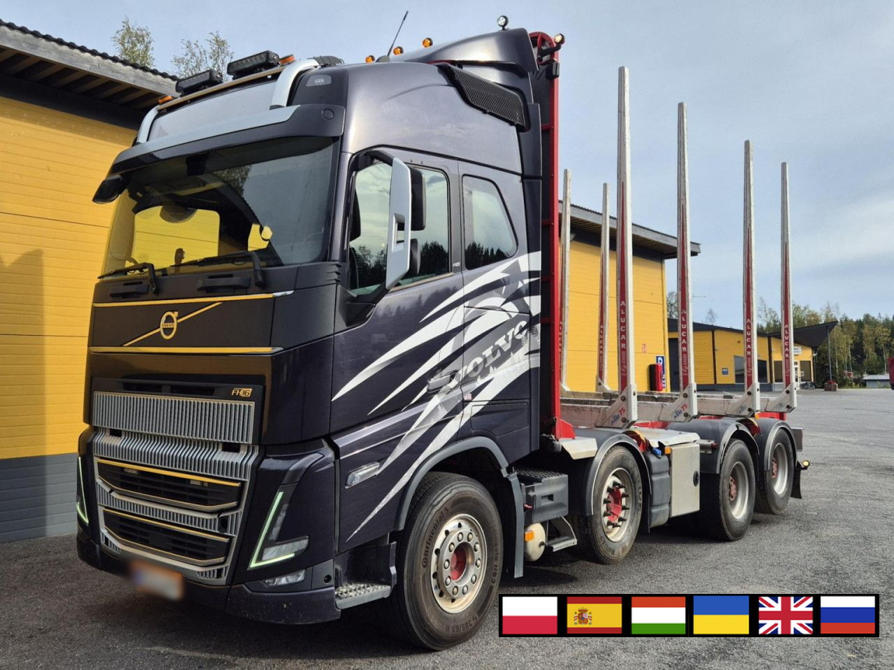 VOLVO FH 750 8x4 / 2 lifted axles / timber truck - Šasija kravas automašīna: foto 1 VOLVO FH 750 8x4 / 2 lifted axles / timber truck - Šasija kravas automašīna: foto 1