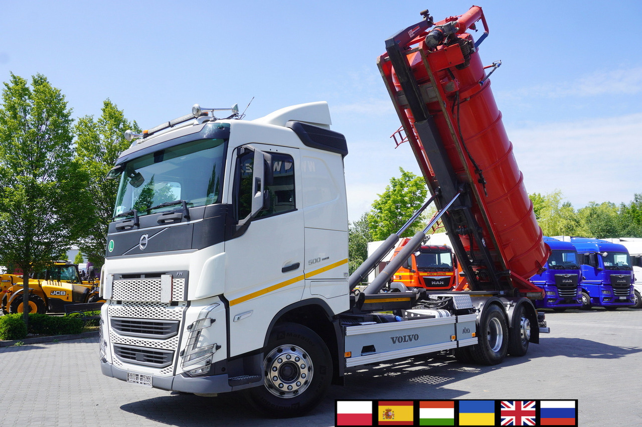 VOLVO Volvo FH 500 / Septic barrel 13000 l / Hook lift 21 t / 2022 / 3rd axle steered / 2 units - Šķidrmēslu muca: foto 1 VOLVO Volvo FH 500 / Septic barrel 13000 l / Hook lift 21 t / 2022 / 3rd axle steered / 2 units - Šķidrmēslu muca: foto 1