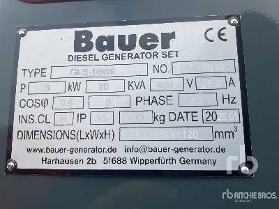 BAUER GENERATOREN GFS-16 ATS 20 kVA (Unused) - Elektroģenerators: foto 5 BAUER GENERATOREN GFS-16 ATS 20 kVA (Unused) - Elektroģenerators: foto 5