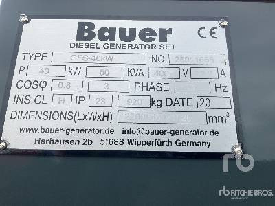 BAUER GENERATOREN GFS-40 ATS 50 kVA (Unused) - Elektroģenerators: foto 5 BAUER GENERATOREN GFS-40 ATS 50 kVA (Unused) - Elektroģenerators: foto 5