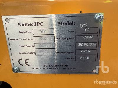 JPC KV12 (Unused) - Mini-ekskavators: foto 5 JPC KV12 (Unused) - Mini-ekskavators: foto 5