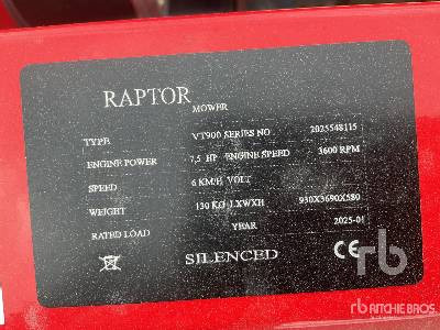 RAPTOR VT900 (Unused) - Zāles pļāvējs: foto 5 RAPTOR VT900 (Unused) - Zāles pļāvējs: foto 5