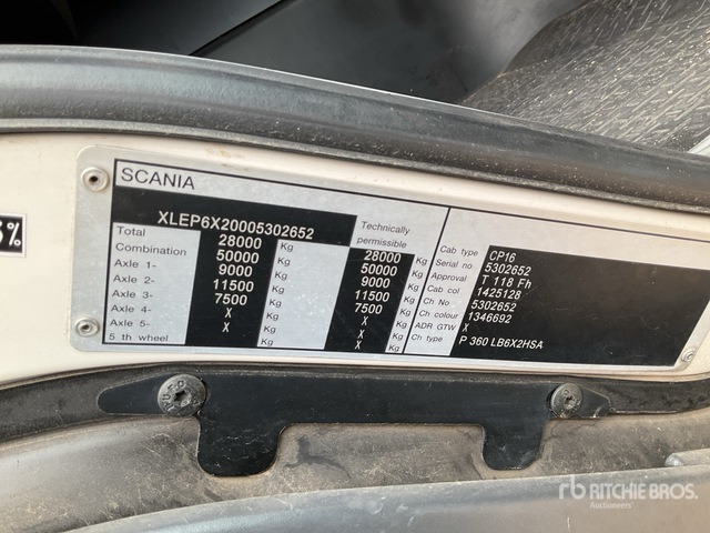 2012 Scania P360B 6x2 Hooklift Truck - Pacēlājs ar āķi: foto 2 2012 Scania P360B 6x2 Hooklift Truck - Pacēlājs ar āķi: foto 2