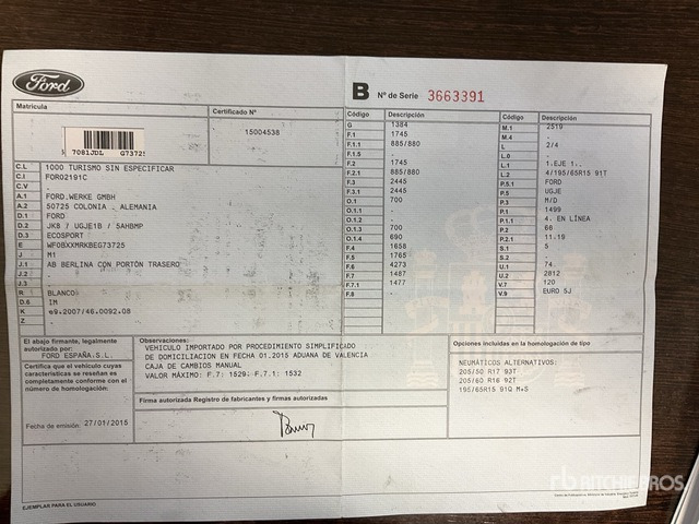 2015 Ford ECO SPORT Automobile - SUV: foto 2 2015 Ford ECO SPORT Automobile - SUV: foto 2