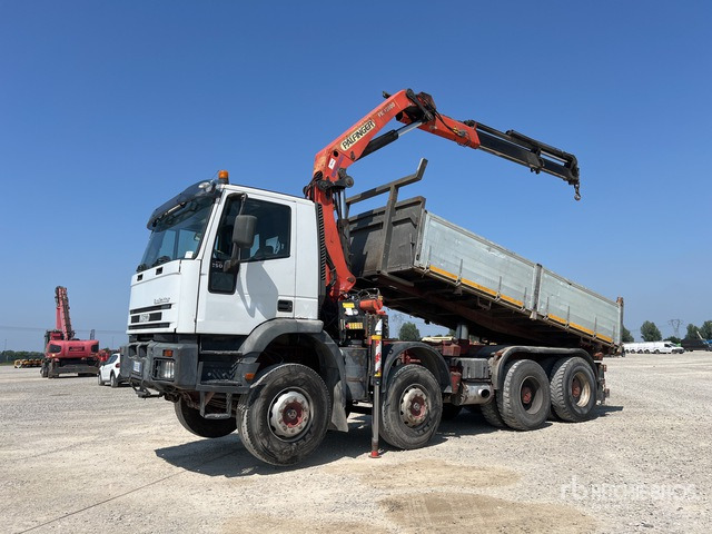 2000 Iveco Eurotrakker 1999 Palfinger PK16000 5550 kg ... Dump Truck with Crane - Kravas automašīna pašizgāzējs, Kravas auto ar manipulatoru: foto 2 2000 Iveco Eurotrakker 1999 Palfinger PK16000 5550 kg ... Dump Truck with Crane - Kravas automašīna pašizgāzējs, Kravas auto ar manipulatoru: foto 2