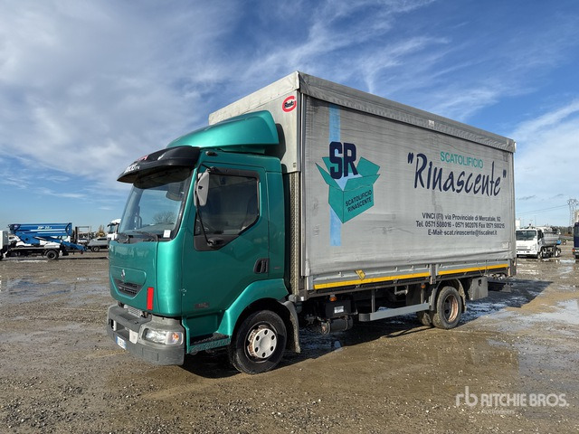 2004 Renault Midlum 4x2 Curtain Side Truck - Kravas automašīna ar tentu: foto 1 2004 Renault Midlum 4x2 Curtain Side Truck - Kravas automašīna ar tentu: foto 1