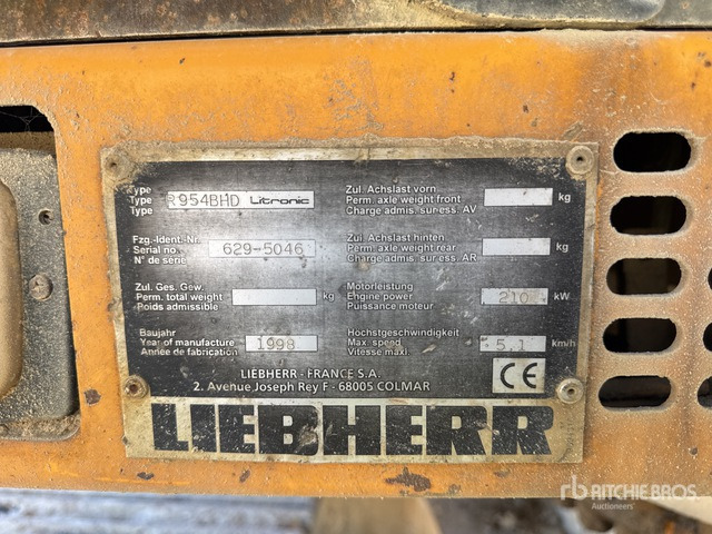 1998 Liebherr R954B HD Litronic Pelle Sur Chenilles Tracked Excavator - Kāpurķēžu ekskavators: foto 2 1998 Liebherr R954B HD Litronic Pelle Sur Chenilles Tracked Excavator - Kāpurķēžu ekskavators: foto 2