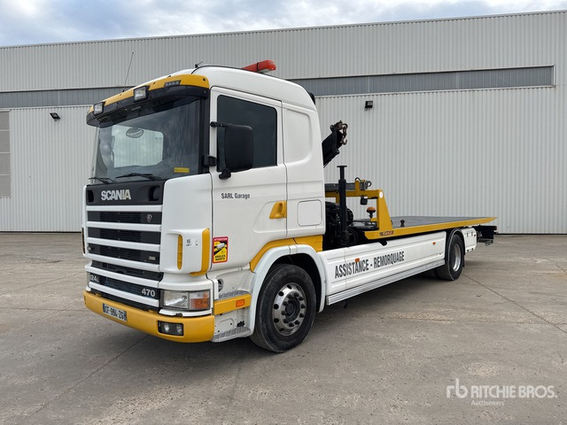 2003 Scania 4x2 Depanneuse Avec Grue Fassi ... Rollback Truck - Auto evakuators: foto 1 2003 Scania 4x2 Depanneuse Avec Grue Fassi ... Rollback Truck - Auto evakuators: foto 1