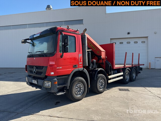 2010 Mercedes-Benz Actros 4146 2005 Palfinger PK56002 17420 kg ... Flatbed Truck with Crane - Bortu kravas automašīna/ Platforma, Kravas auto ar manipulatoru: foto 2 2010 Mercedes-Benz Actros 4146 2005 Palfinger PK56002 17420 kg ... Flatbed Truck with Crane - Bortu kravas automašīna/ Platforma, Kravas auto ar manipulatoru: foto 2