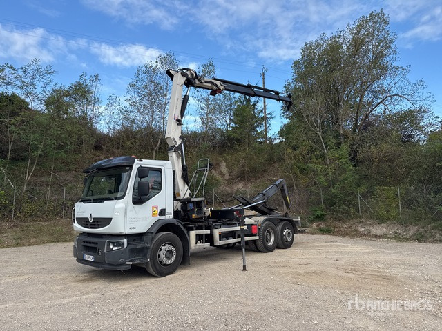 2013 Renault Premium Lander 430DXi 6x2 Camion Ampliroll Avec Grue ... Roll-Off Truck - Pacēlājs ar āķi: foto 3 2013 Renault Premium Lander 430DXi 6x2 Camion Ampliroll Avec Grue ... Roll-Off Truck - Pacēlājs ar āķi: foto 3