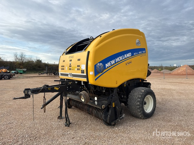 2014 New Holland Roll-Belt 180 Cropcutter Presse A Balles Rondes 1 Essieu S/A Round Baler - Rituļu prese: foto 1 2014 New Holland Roll-Belt 180 Cropcutter Presse A Balles Rondes 1 Essieu S/A Round Baler - Rituļu prese: foto 1