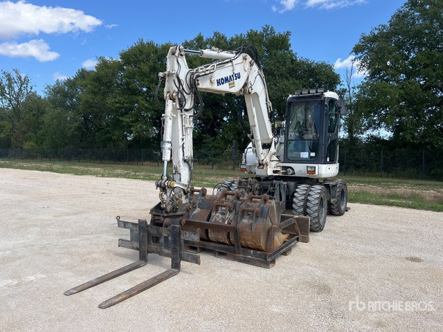 2015 Komatsu PW98MR-8 Pelle Sur Pneus Wheel Excavator - Riteņu ekskavators: foto 1 2015 Komatsu PW98MR-8 Pelle Sur Pneus Wheel Excavator - Riteņu ekskavators: foto 1