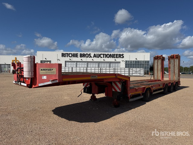 2016 Louault SR44 Quad/A Expandable Axle Semi-Rem ... Lowboy Trailer - Puspiekabe zema profila platforma: foto 1 2016 Louault SR44 Quad/A Expandable Axle Semi-Rem ... Lowboy Trailer - Puspiekabe zema profila platforma: foto 1