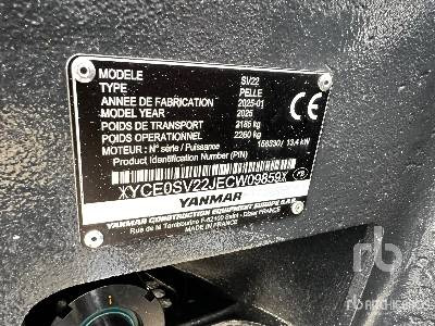 YANMAR SV22 (Unused) - Mini-ekskavators: foto 4 YANMAR SV22 (Unused) - Mini-ekskavators: foto 4