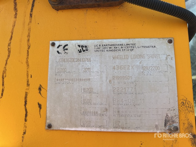2011 JCB 436 Wheel Loader - Riteņu iekrāvējs: foto 1 2011 JCB 436 Wheel Loader - Riteņu iekrāvējs: foto 1