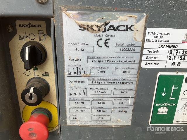 2017 Skyjack SJ12 Vertical Mast Lift - Torņa pacēlājs: foto 1 2017 Skyjack SJ12 Vertical Mast Lift - Torņa pacēlājs: foto 1
