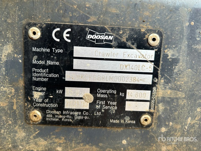 2021 Doosan DX140LC-5 Tracked Excavator - Kāpurķēžu ekskavators: foto 2 2021 Doosan DX140LC-5 Tracked Excavator - Kāpurķēžu ekskavators: foto 2