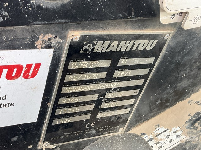 2021 Manitou MT1335 Telehandler - Teleskopiskais iekrāvējs: foto 1 2021 Manitou MT1335 Telehandler - Teleskopiskais iekrāvējs: foto 1