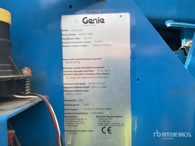 Genie GZ3020NR Articulating Boom Lift - Izlices pacēlājs: foto 2 Genie GZ3020NR Articulating Boom Lift - Izlices pacēlājs: foto 2
