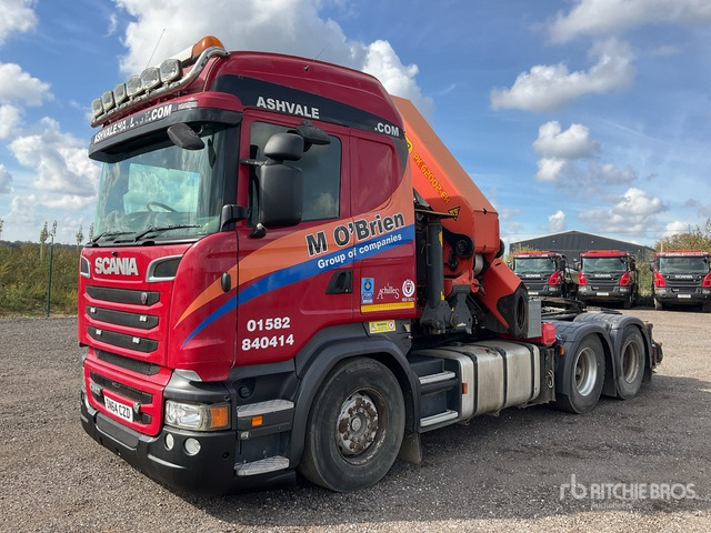 2014 Scania 6x4 Sleeper Truck Tractor w/Crane - Vilcējs: foto 1 2014 Scania 6x4 Sleeper Truck Tractor w/Crane - Vilcējs: foto 1