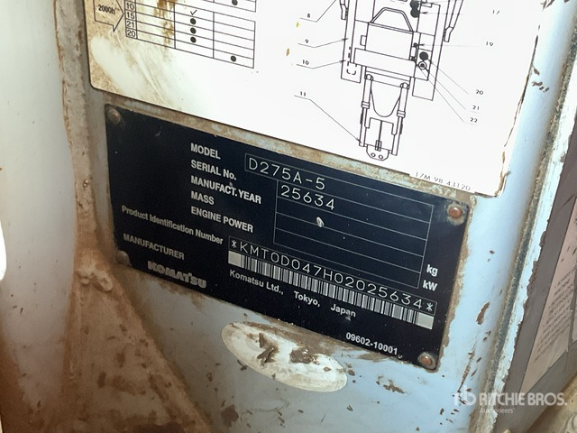 2008 Komatsu D275A-5 - Buldozers: foto 2 2008 Komatsu D275A-5 - Buldozers: foto 2
