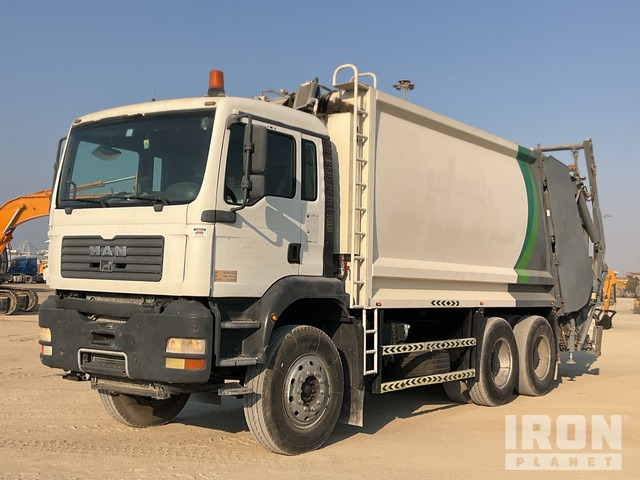 2008 MAN TGA33.360 6x4 Rear Loader Waste Collection Truck - Atkritumu vedējs: foto 1 2008 MAN TGA33.360 6x4 Rear Loader Waste Collection Truck - Atkritumu vedējs: foto 1