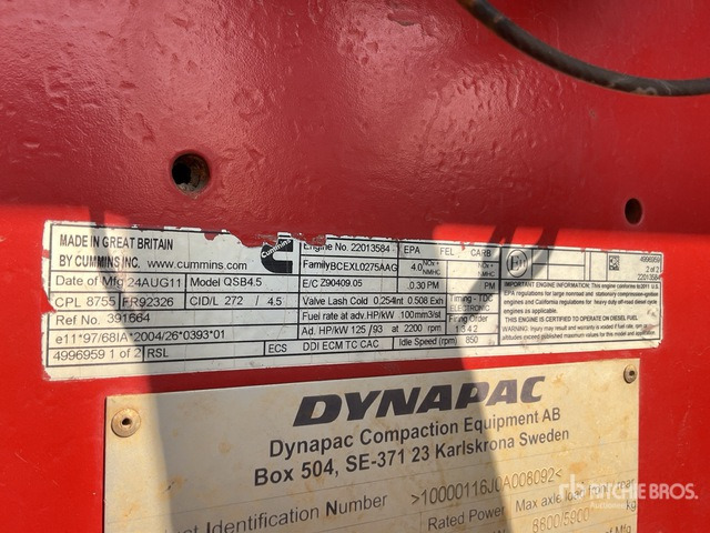 2011 Dynapac CA302PD Smooth Drum Compactor - Vibrorullis: foto 5 2011 Dynapac CA302PD Smooth Drum Compactor - Vibrorullis: foto 5
