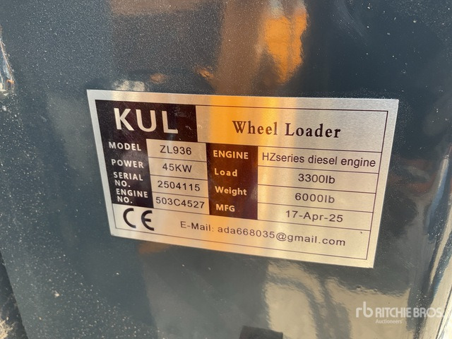 2025 KUL ZL936 (Unused) Wheel Loader - Riteņu iekrāvējs: foto 2 2025 KUL ZL936 (Unused) Wheel Loader - Riteņu iekrāvējs: foto 2