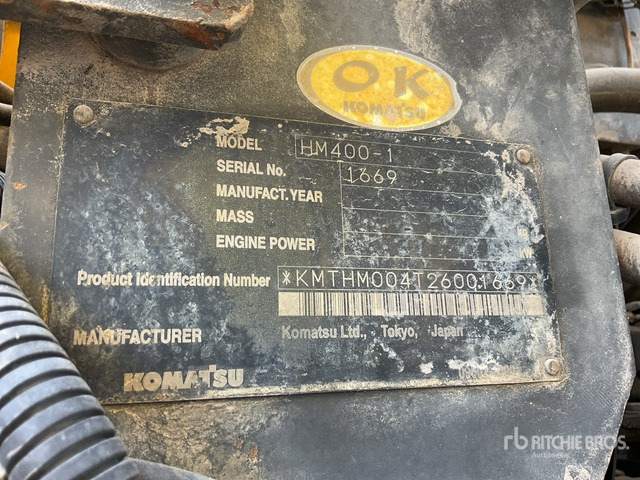 Komatsu HM400-1 Articulated Dump Truck - Artikulētias pašizgāzējs: foto 1 Komatsu HM400-1 Articulated Dump Truck - Artikulētias pašizgāzējs: foto 1