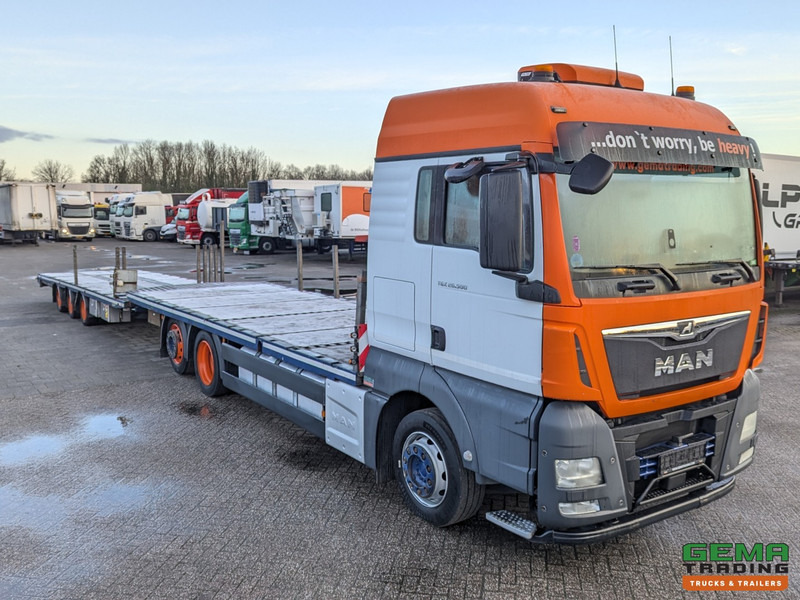 MAN TGX 26.500 6x2/4 LL Euro6 - Retarder + Recker FZ3 3-Assige Aanhanger - Uitschuifbaar - Autovedējs: foto 3 MAN TGX 26.500 6x2/4 LL Euro6 - Retarder + Recker FZ3 3-Assige Aanhanger - Uitschuifbaar - Autovedējs: foto 3