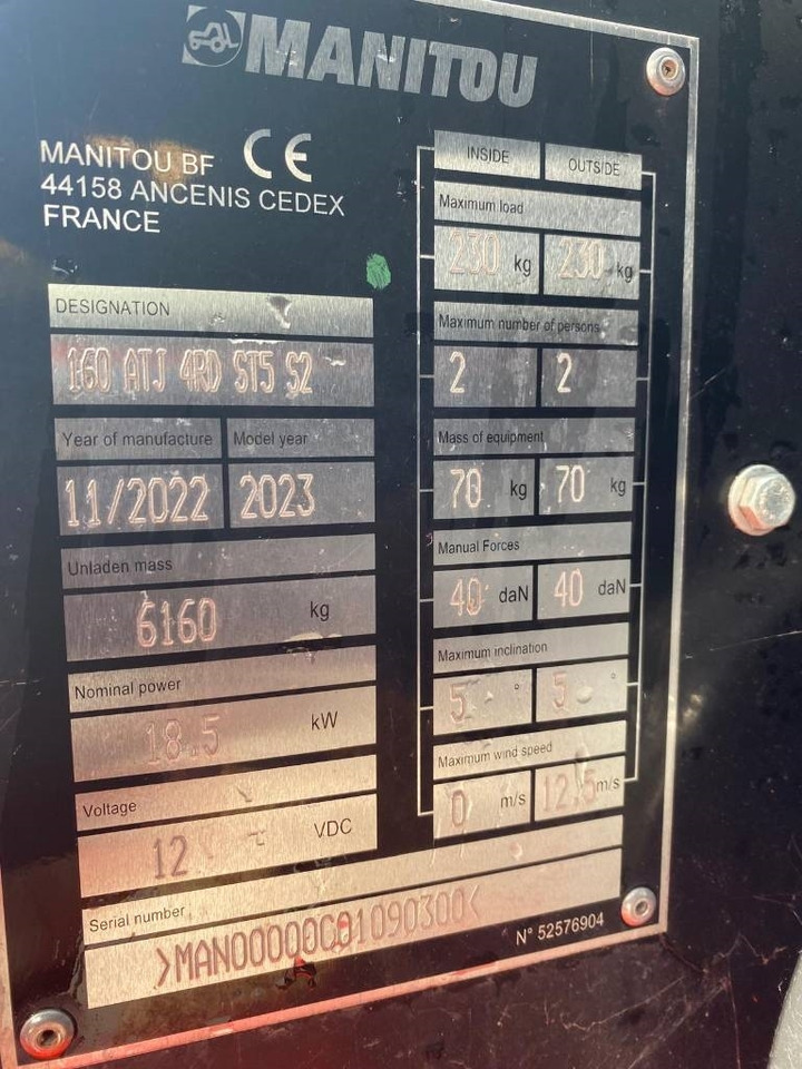 Izlices pacēlājs Manitou 160 ATJ: foto 20