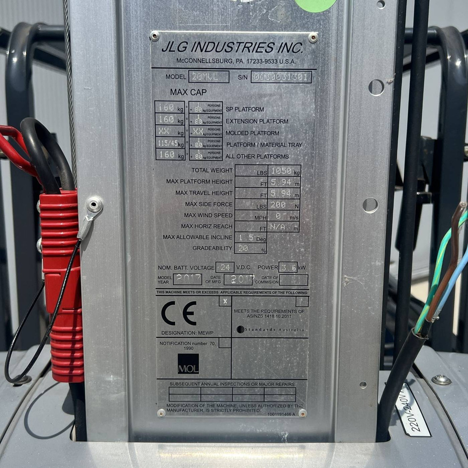 Torņa pacēlājs JLG 20MVL: foto 12