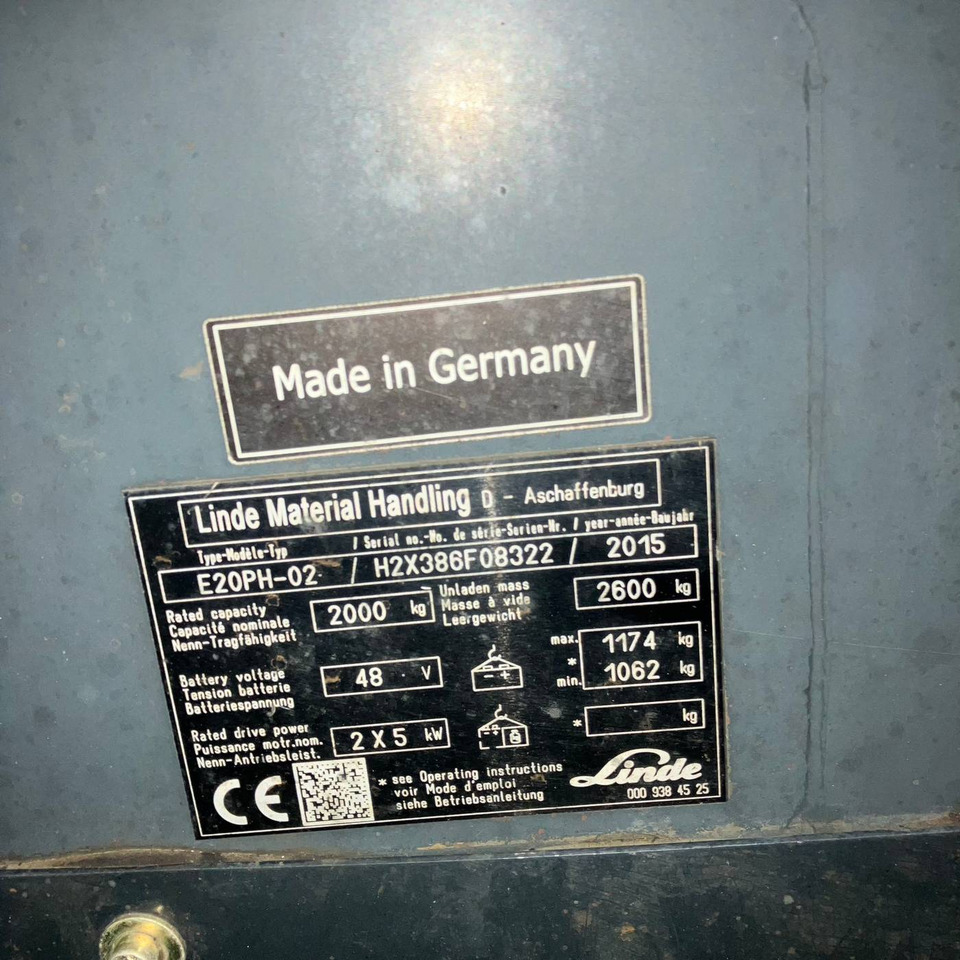 Linde E20PH (386-02) EVO - Elektroiekrāvējs: foto 4 Linde E20PH (386-02) EVO - Elektroiekrāvējs: foto 4