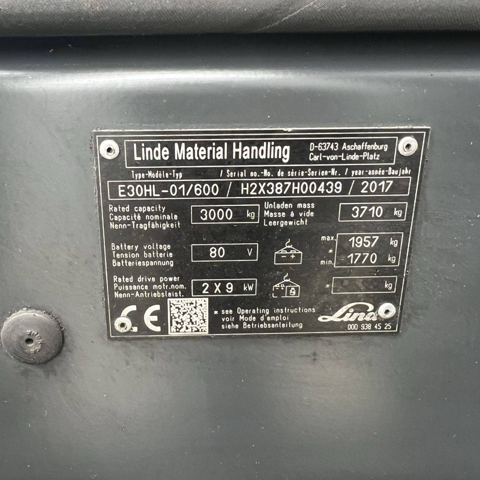 Linde E30/600 HL (387) līzingu Linde E30/600 HL (387): foto 19