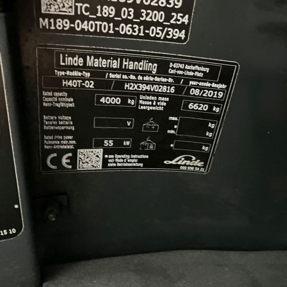Linde H40T (394-02) Beverage - Gāzes iekrāvējs: foto 5 Linde H40T (394-02) Beverage - Gāzes iekrāvējs: foto 5
