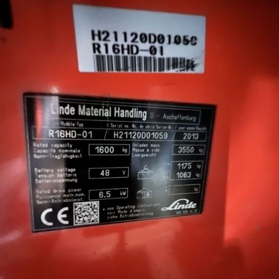 Linde R16 (1120) - Bīdmasta krautņotājs: foto 4 Linde R16 (1120) - Bīdmasta krautņotājs: foto 4