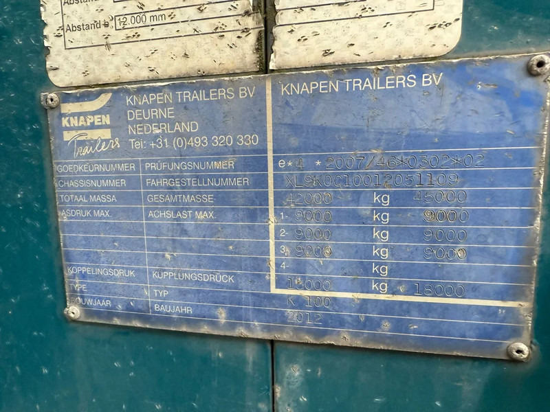 Knapen Trailers K100 92m3 Cargo Floor 10MM BPW - Puspiekabe kustīgās grīdas: foto 5 Knapen Trailers K100 92m3 Cargo Floor 10MM BPW - Puspiekabe kustīgās grīdas: foto 5