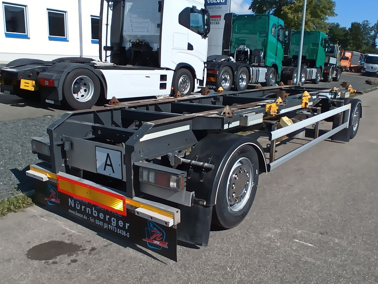 Hüffermann 2-A VARIO-CARRIER VERZINKT SAFETYFIX Reifen/TÜV - Multilift/ Būvgružu konteinera piekabe: foto 1 Hüffermann 2-A VARIO-CARRIER VERZINKT SAFETYFIX Reifen/TÜV - Multilift/ Būvgružu konteinera piekabe: foto 1