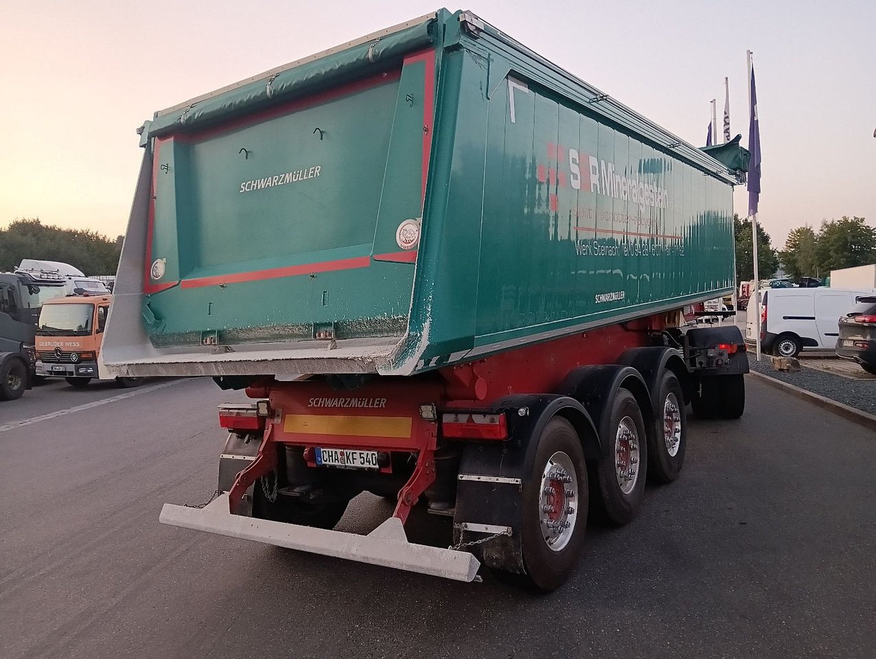 Puspiekabe pašizgāzējs Schwarzmüller 3-A Alumulde ALCOA 27m3 SAF Lift 5,4t el.Verdeck: foto 12