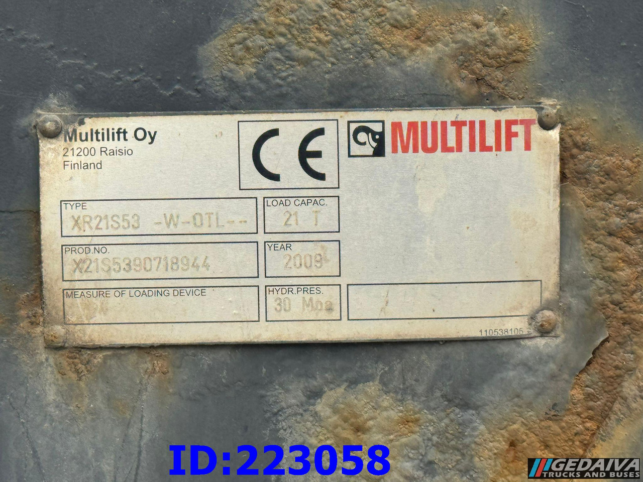 HIAB Multilift XR21S53 - Būvgružu konteineru/ Pacēlāji ar āķi sistēma: foto 2 HIAB Multilift XR21S53 - Būvgružu konteineru/ Pacēlāji ar āķi sistēma: foto 2