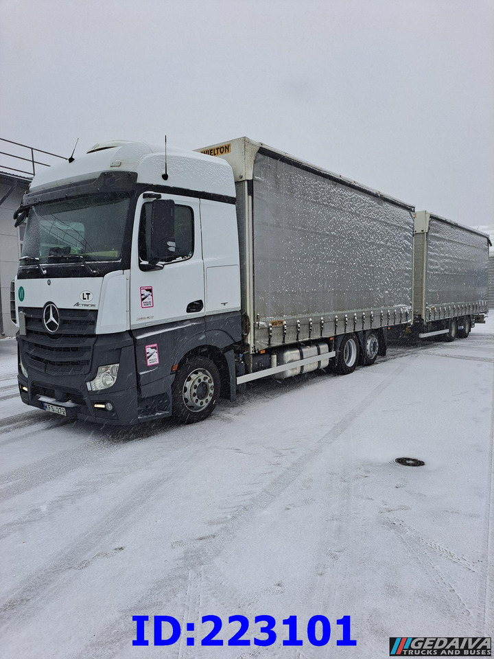 MERCEDES-BENZ Actros 2542 6x2 Euro6 + trailer - Kravas automašīna ar tentu: foto 1 MERCEDES-BENZ Actros 2542 6x2 Euro6 + trailer - Kravas automašīna ar tentu: foto 1